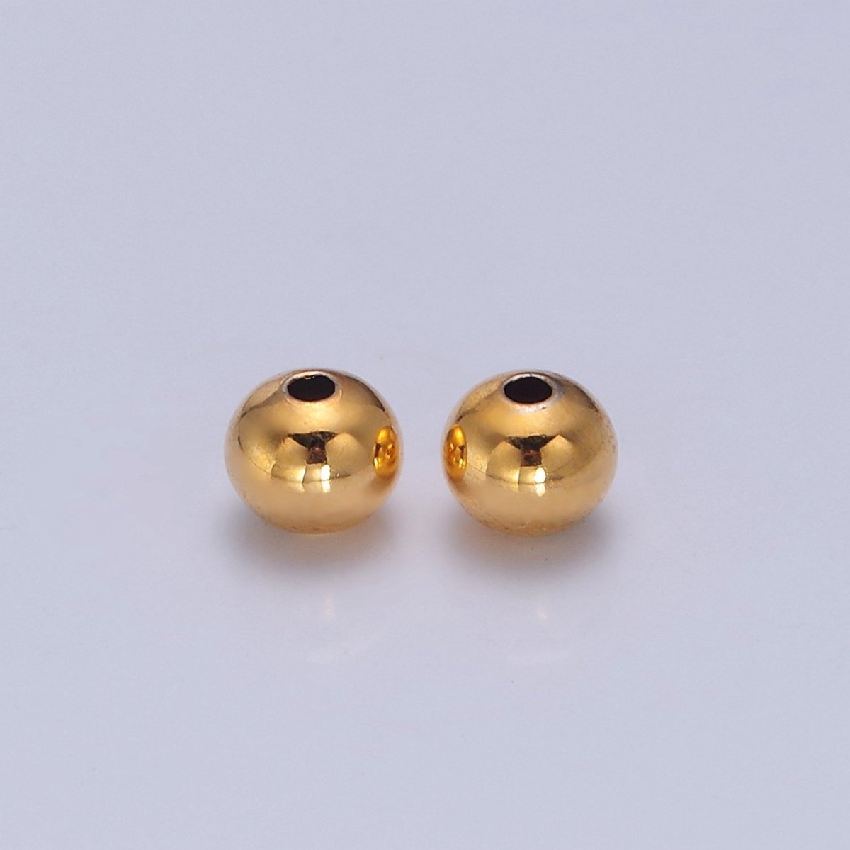 OS 4mm / 6mm 24K Gold Filled Beads. Gold Spacer Beads, Gold Spacer Ball Bracelet Connectors, Wholesale Jewelry Supplier L-744 L-745 - DLUXCA