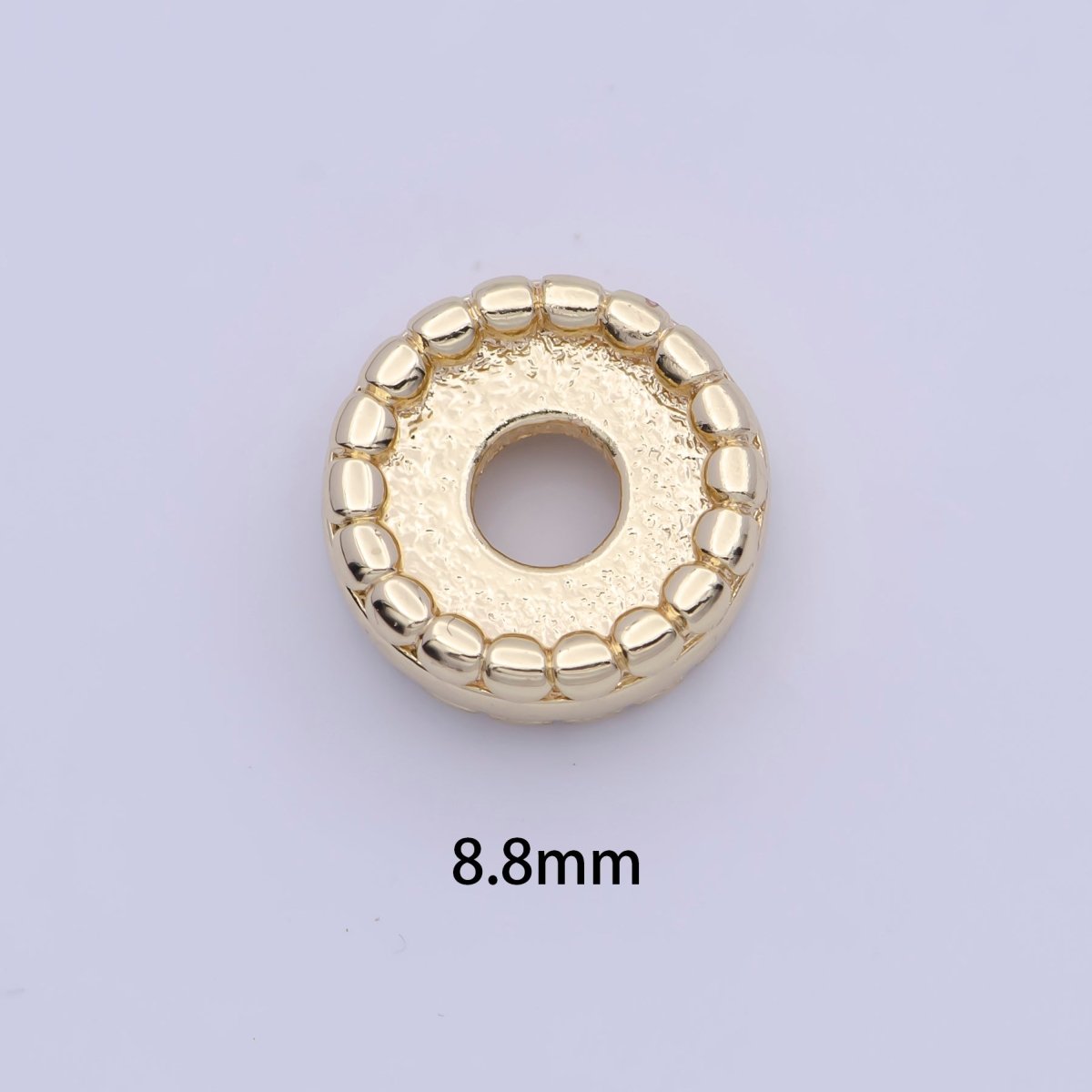 OS 8.8mm Thin Flat Rounded Gold Spacer Supply | K-320 - DLUXCA