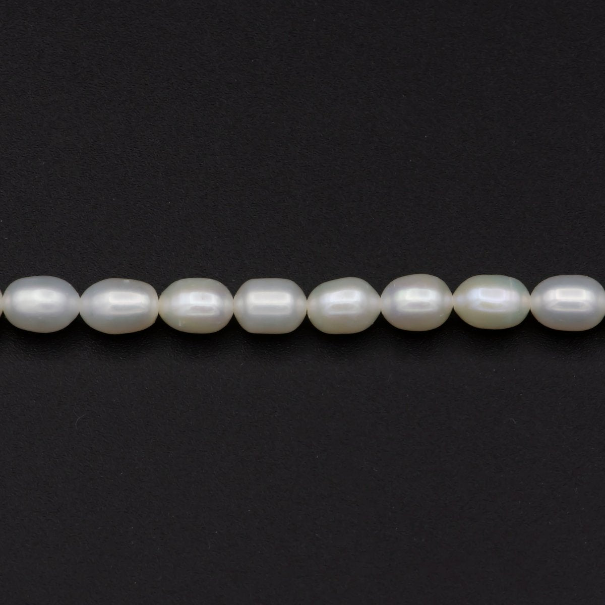 OS AAA Natural Freshwater Pearl Beads 5-5.4mm Rice Shape Beads, White Beads, Great Quality pearl Beads! Full strand WA-573 - DLUXCA