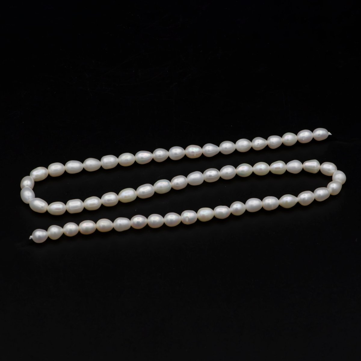 OS AAA Natural Freshwater Pearl Beads 5-5.4mm Rice Shape Beads, White Beads, Great Quality pearl Beads! Full strand WA-573 - DLUXCA