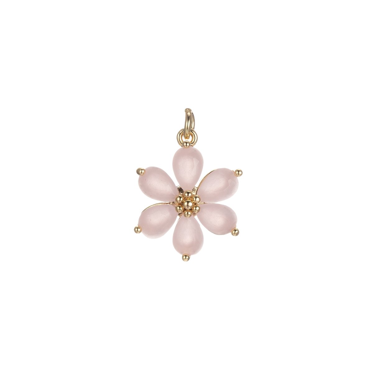 OS Dainty Daisy Flower Charm 17mm x 11mm, Arcylic Glass Floral Charm for Jewelry Making ,Pendant Necklace Bracelet Earring DIY BULK E-848-E-850 - DLUXCA