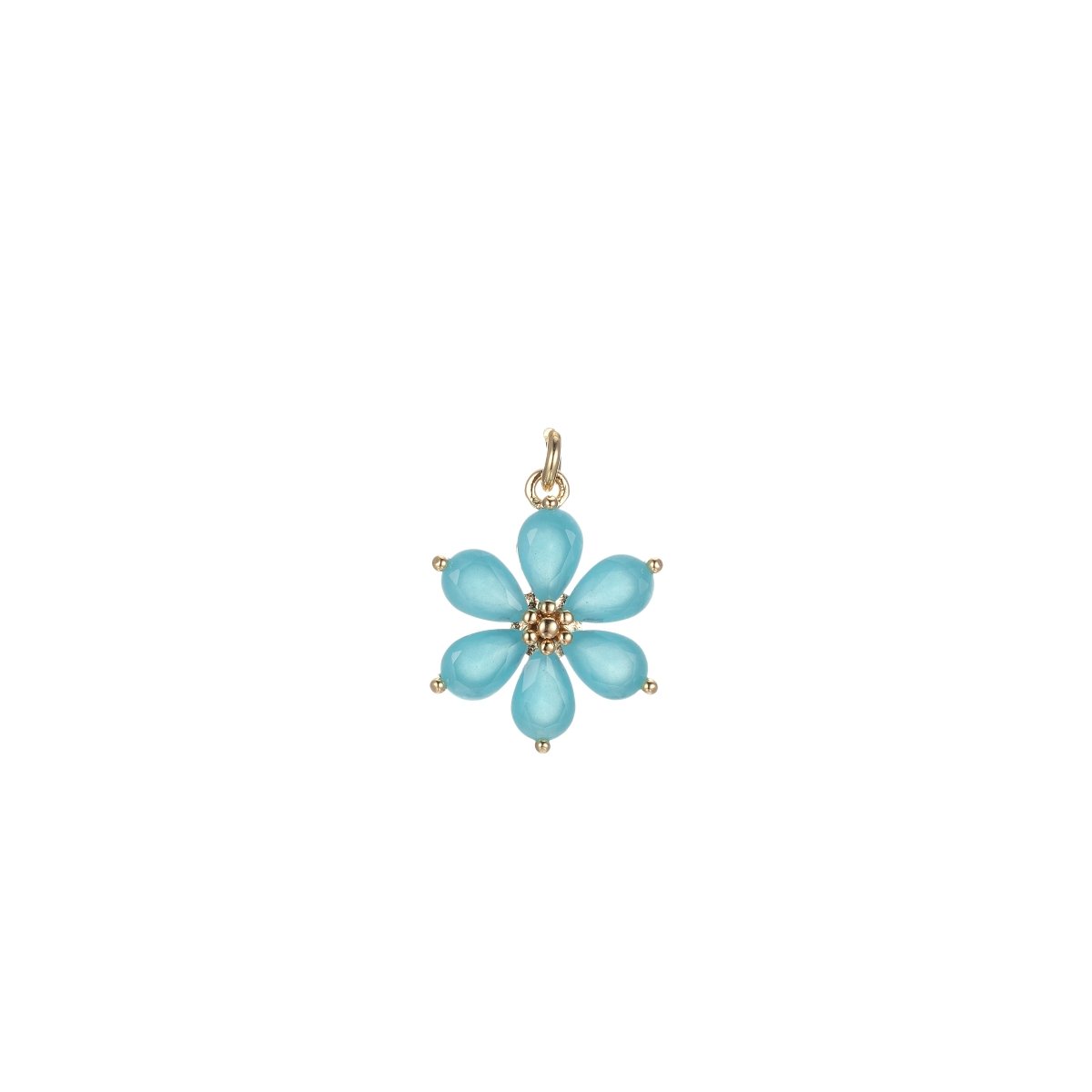 OS Dainty Daisy Flower Charm 17mm x 11mm, Arcylic Glass Floral Charm for Jewelry Making ,Pendant Necklace Bracelet Earring DIY BULK E-848-E-850 - DLUXCA