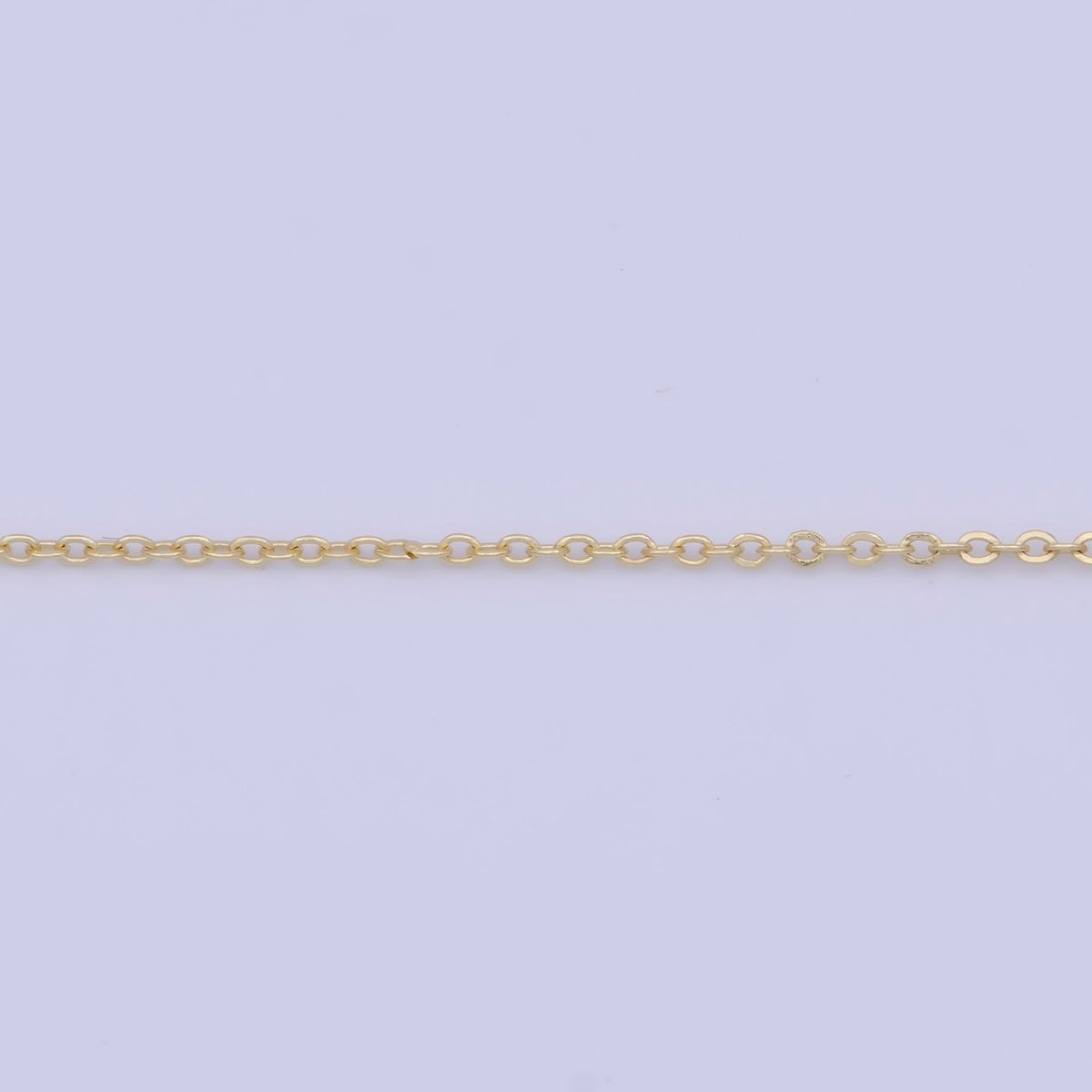 OS Dainty Gold Cable Chain Necklace Fine Link Chain Necklace Ready to Wear 17.5 Inch | WA-1152 Clearance Pricing - DLUXCA
