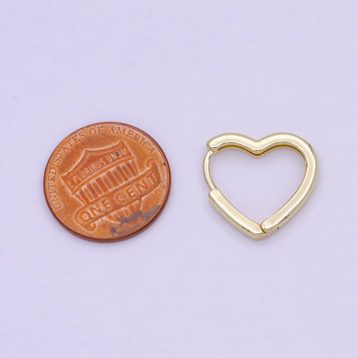 OS Dainty heart Hoop Earring, Dainty heart huggie Hoop Earring, Tiny heart hoops Minimalist Jewelry in 14k Gold Filled Q-012 - DLUXCA