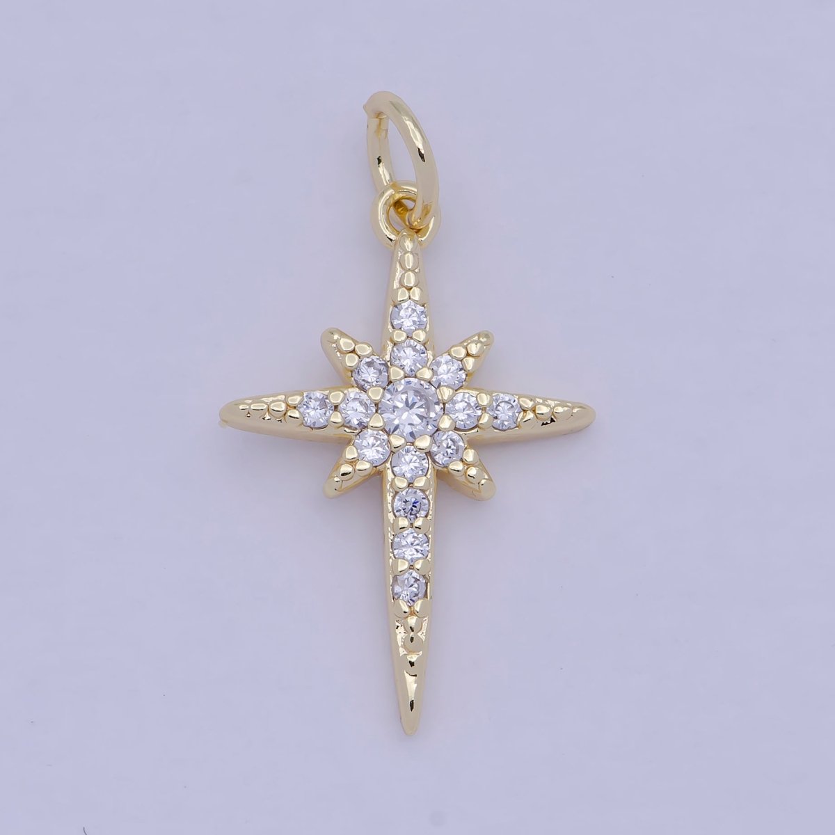 OS DEL-Dainty North Star Charm Cubic Star Pendant for Celestial Jewelry E-777 - DLUXCA