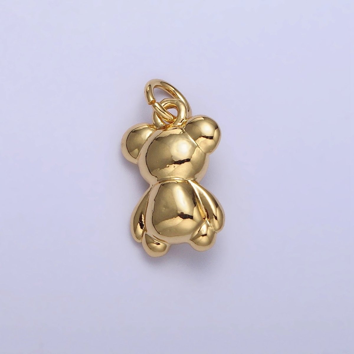 OS Gold Teddy Bear Animal Minimalist Mini Add-On Charm | AC215 - DLUXCA