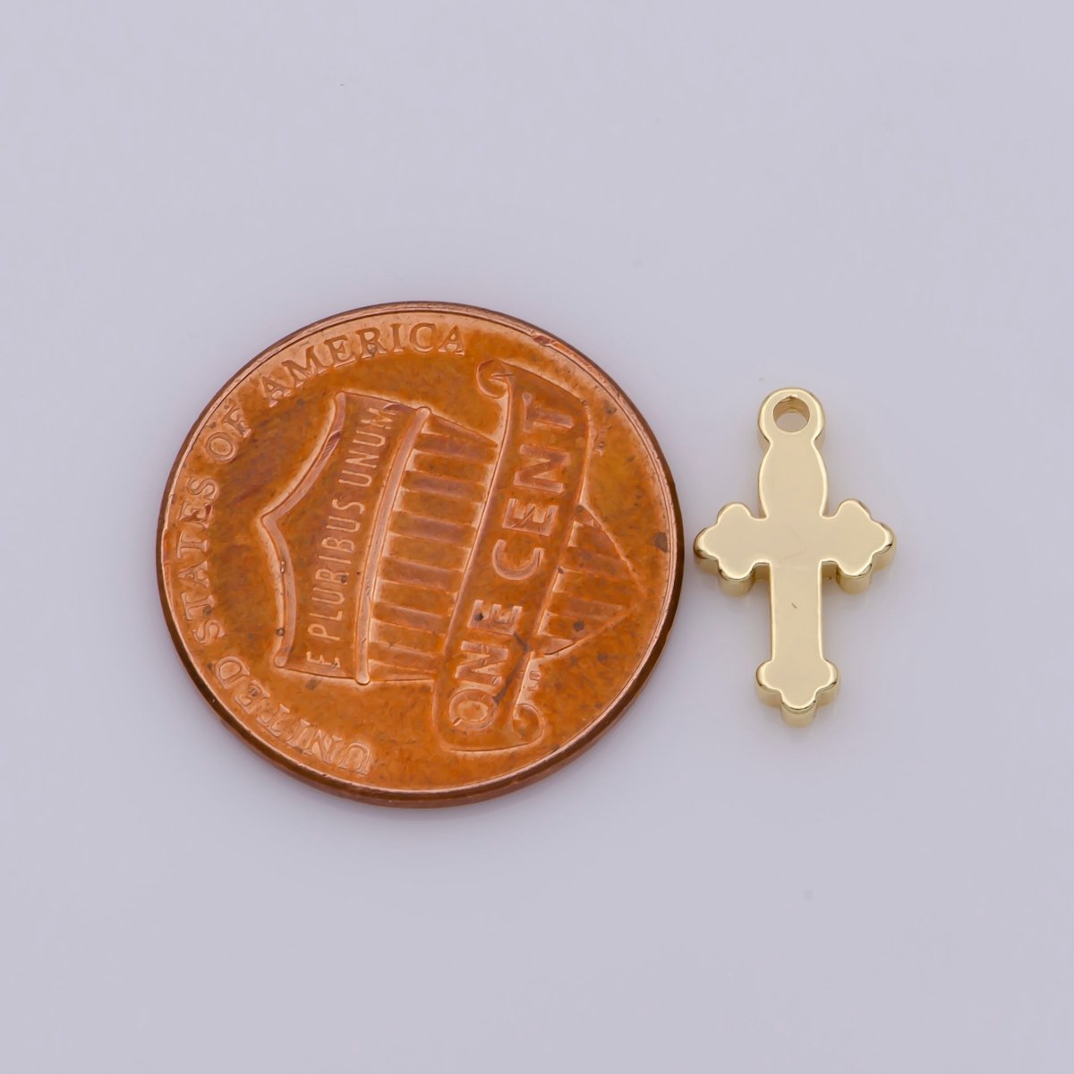 OS Mini Cross charm 14K Gold Filled Cross Tiny Cross charm Mininiatur cross for religious jewelry making Rosary Component Earring Necklace - DLUXCA