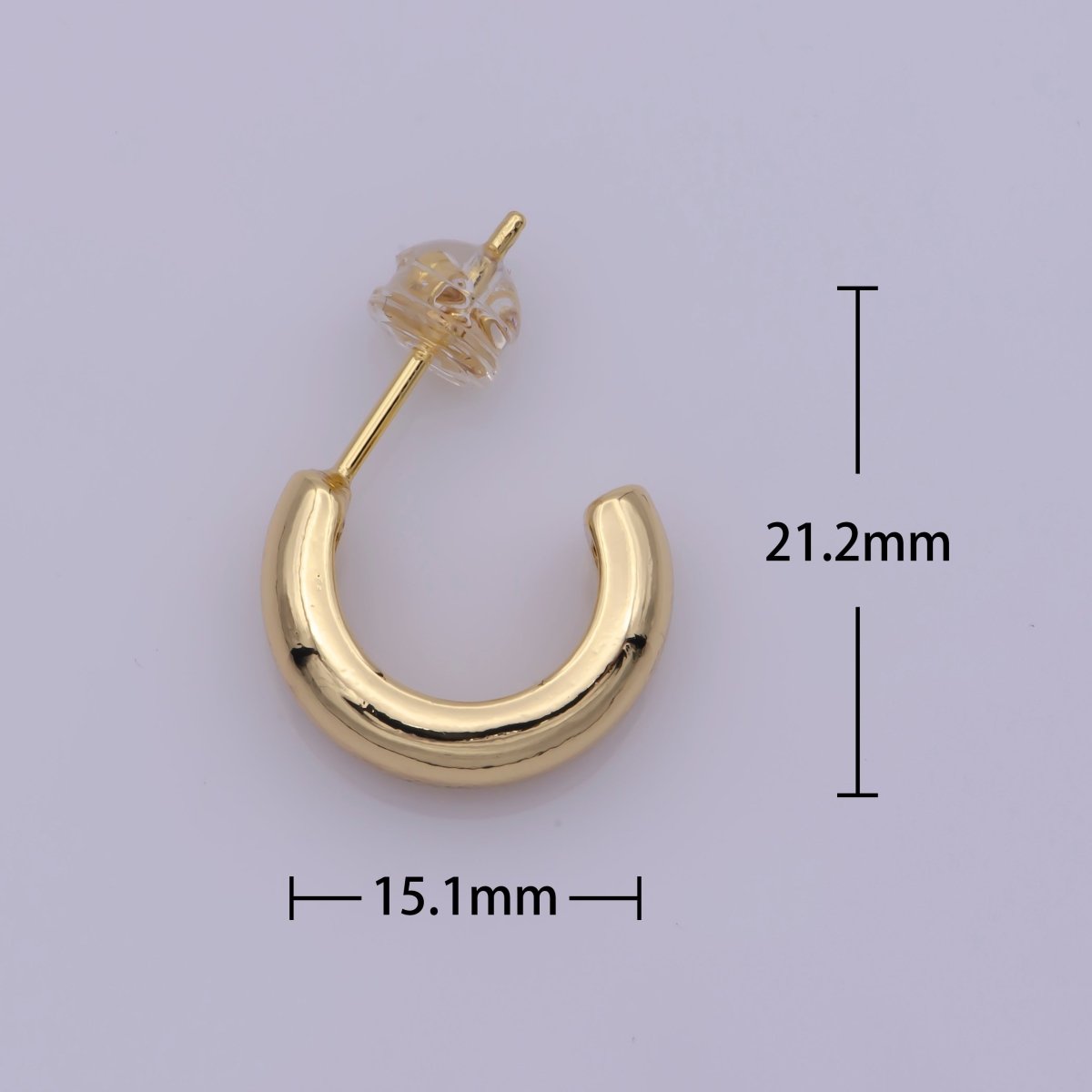 OS Minimalist Geometric Earrings Classic Tube Hoop Earring Gold Filled Hoop Earring Gift For Her! T-239 - DLUXCA