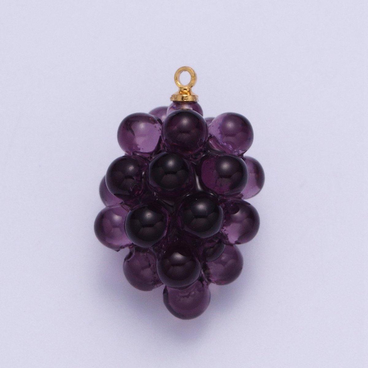 OS Purple Grape Fruit Resin Charm For Summer Jewelry Making | X-733 - DLUXCA