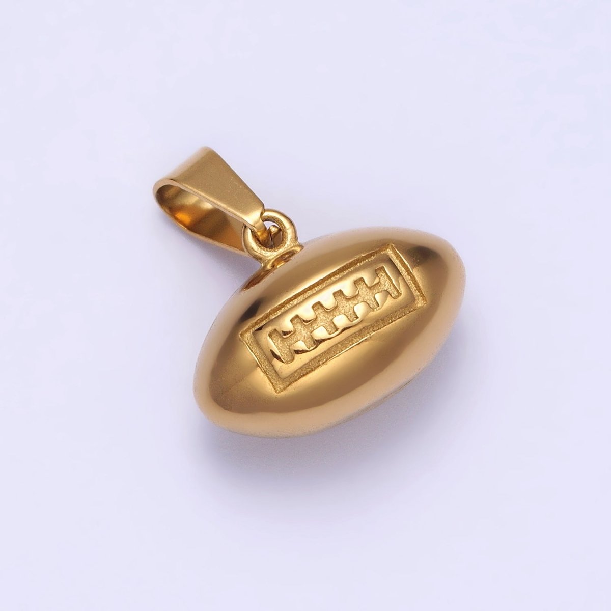 OS Stainless Steel American Football Athletic Sport Pendant in Gold & Silver J-710 J-711 - DLUXCA