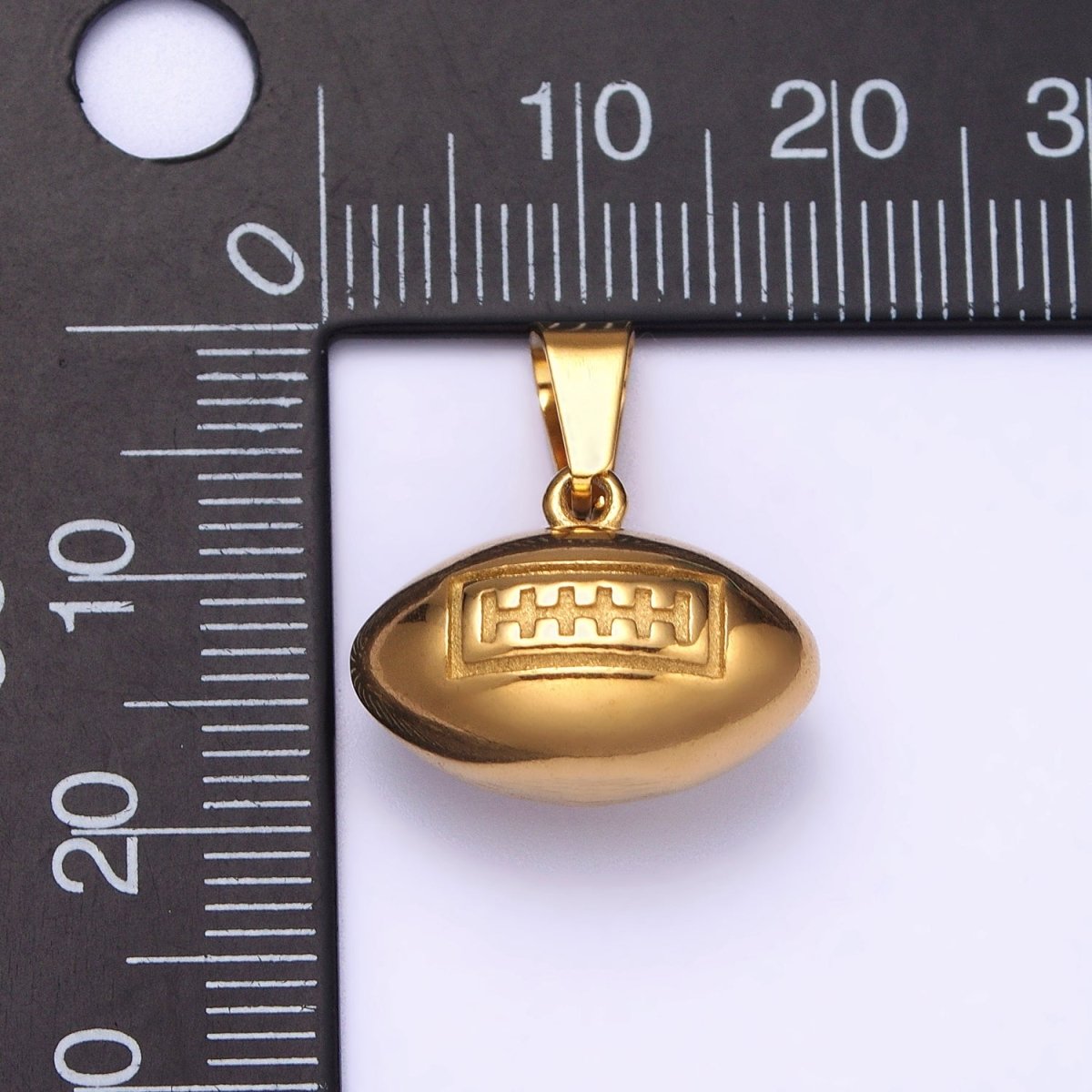 OS Stainless Steel American Football Athletic Sport Pendant in Gold & Silver J-710 J-711 - DLUXCA