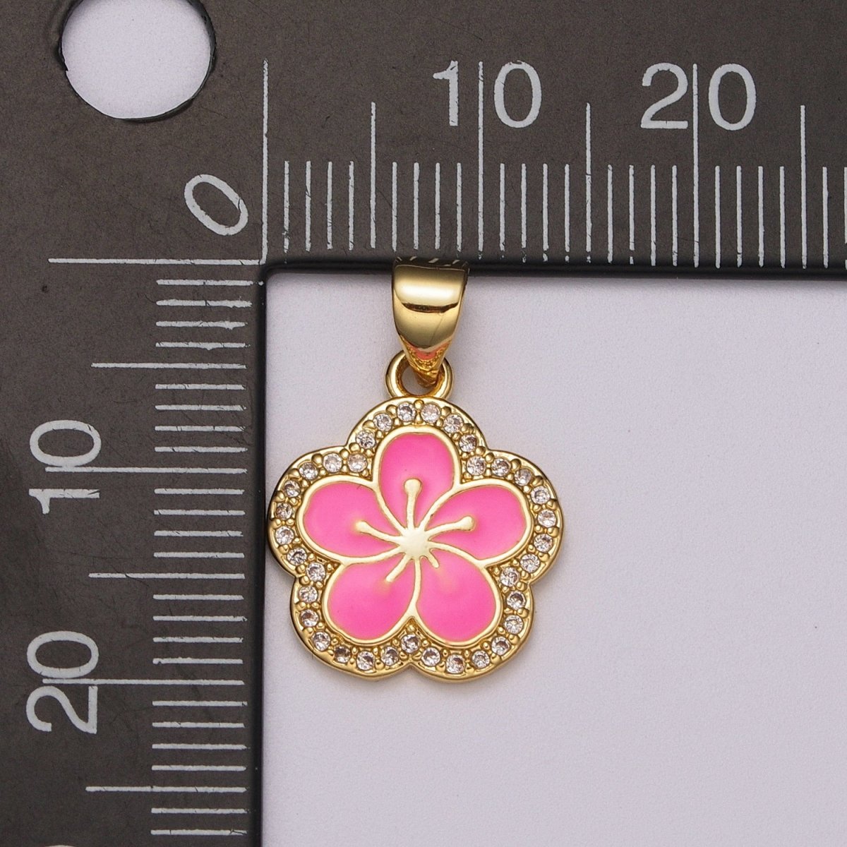 OS White Pink Hibiscus Charms, 21*14mm, Flower Charm Necklace Pendant Bracelet Charm, Jewelry Supplies, Enamel Charm Hawaiian Inspired N-1416 N-1417 - DLUXCA