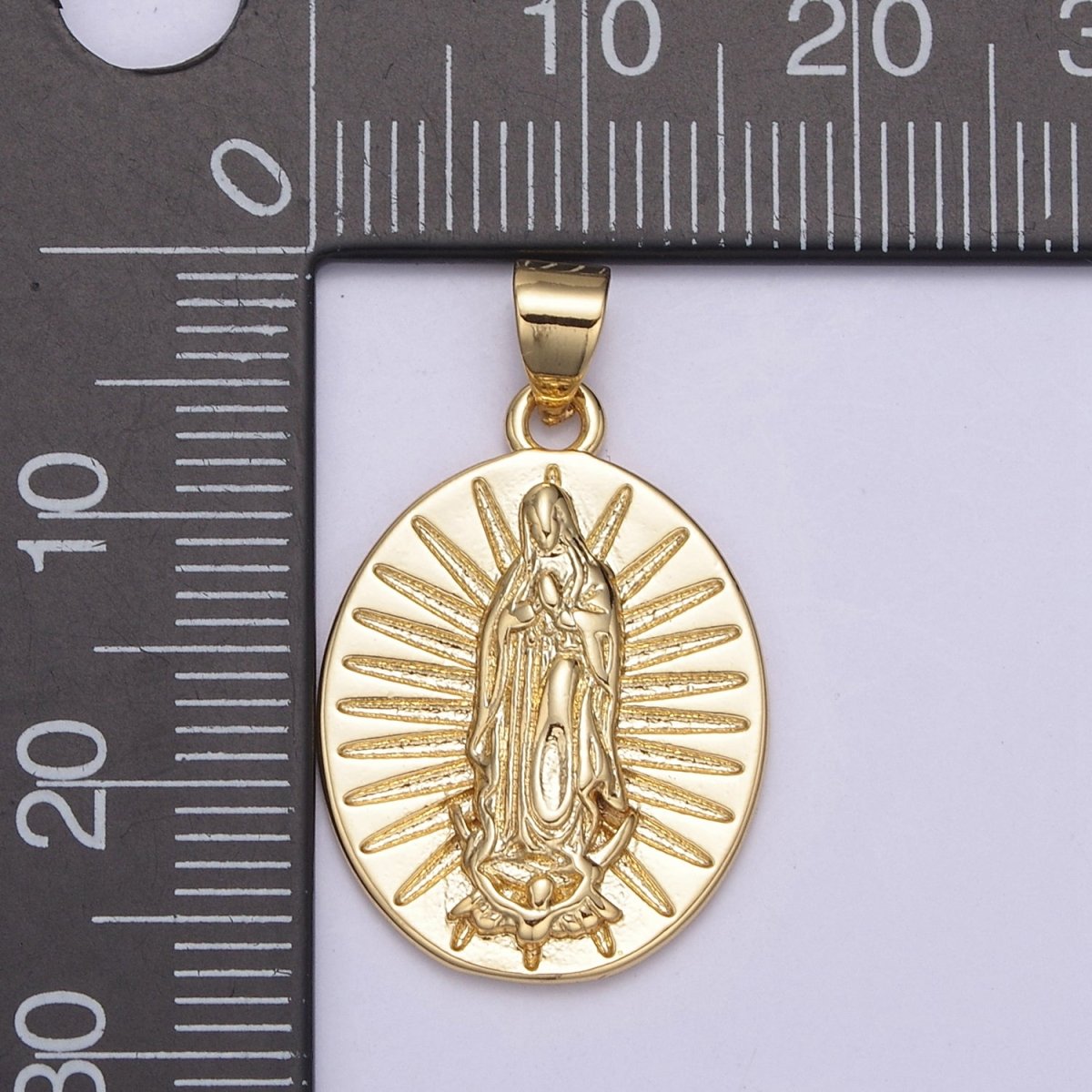 Our Lady Guadalupe Pendant Virgin Mary Charm for Religious Jewelry Making Supply H-517 - DLUXCA
