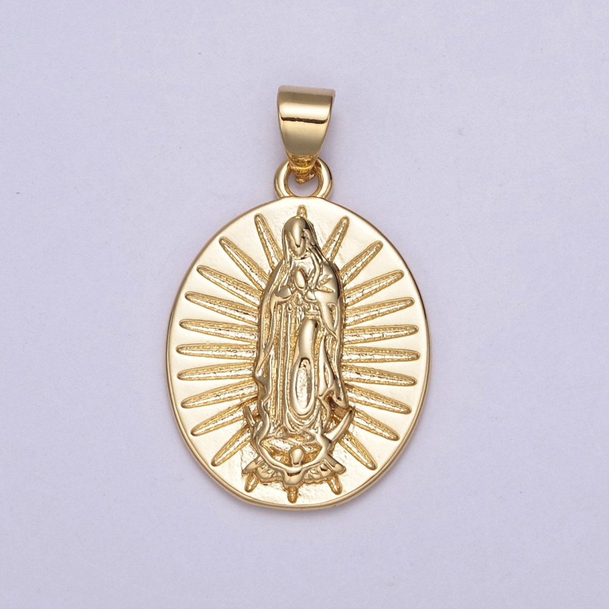 Our Lady Guadalupe Pendant Virgin Mary Charm for Religious Jewelry Making Supply H-517 - DLUXCA