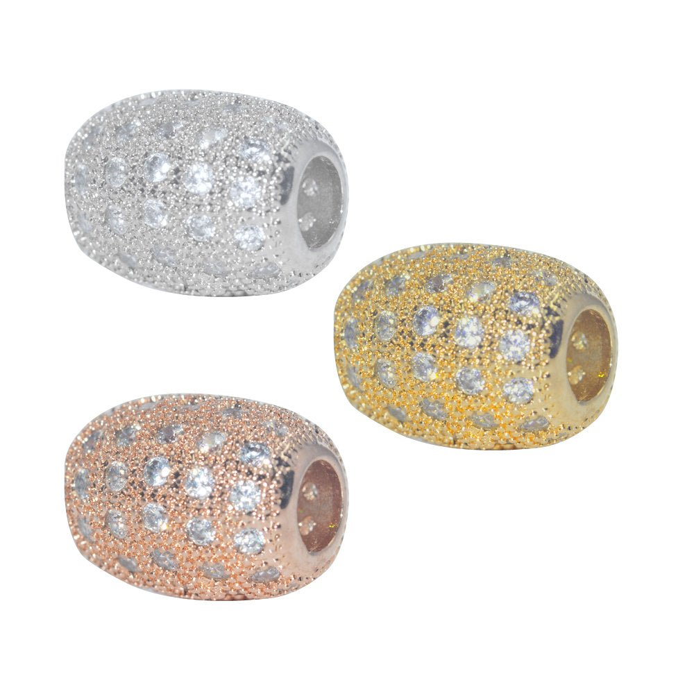 Oval Egg Beads Cubic Zirconia Crystal Cooper, Crystal Bead Oval Egg Shaped Design, Oval Egg Gold Plated Material for Jewelry Making - DLUXCA