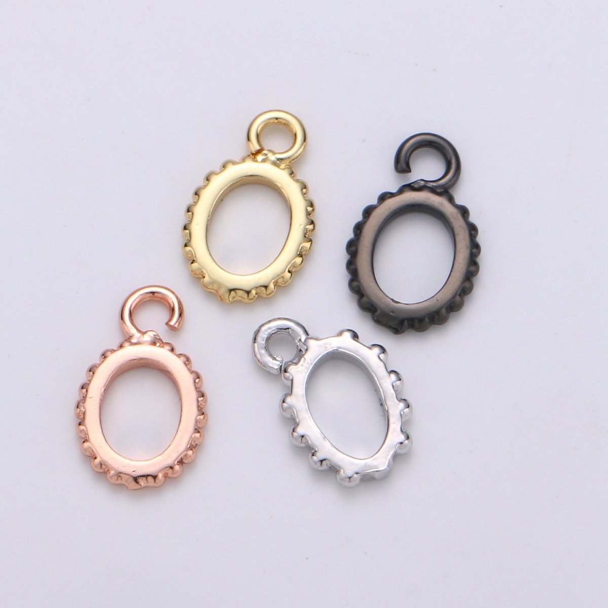 Oval Gold Bail, Silver bail, Lead Nickel free, Pendant bail Rose Gold bail for charm Necklace making supplies, Jewelry supplies K-811 - K-814 - DLUXCA