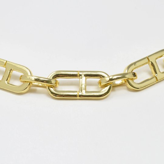 Oversized Link Chain Unfinished Chain by Yard Statement Jewelry Making 12.5x9 MM | ROLL-454 Clearance Pricing - DLUXCA