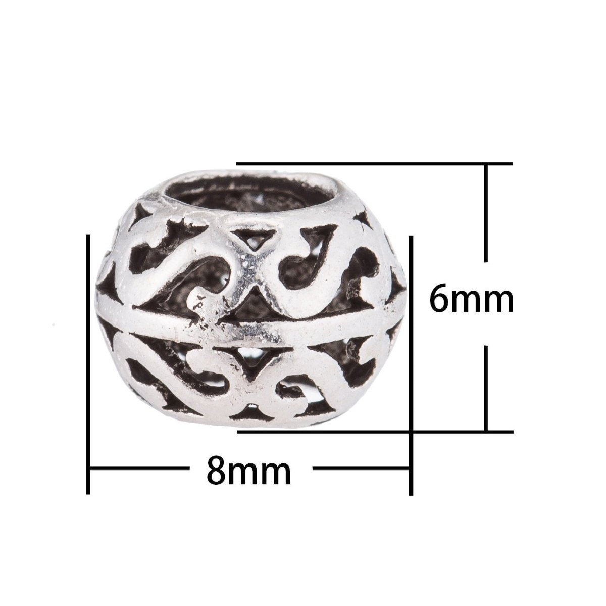 Pandora 925 Sterling Silver Spacer, Infinity, European Style, Bracelet Charm Bead Spacer Connector Pendant Finding For Jewelry Making G-596 - DLUXCA