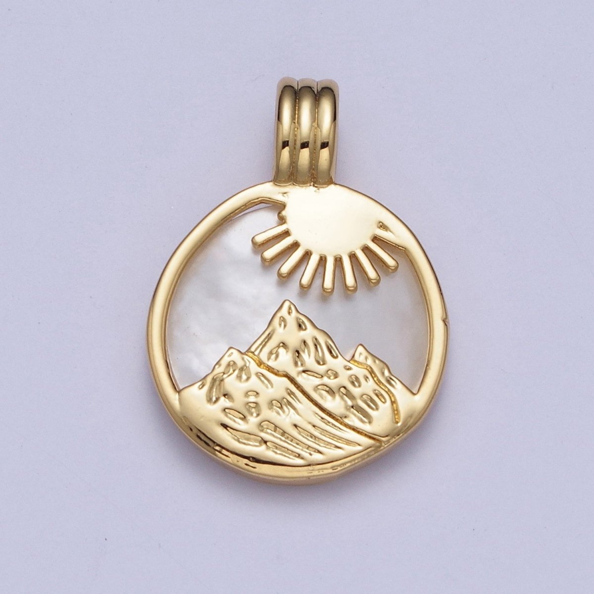 Pearl Collection Gold Element Charm Fire Wind Earth Ocean Wave Charm 24K Gold Filled Medallion for Necklace Bracelet Supply X-402 - X-405 - DLUXCA