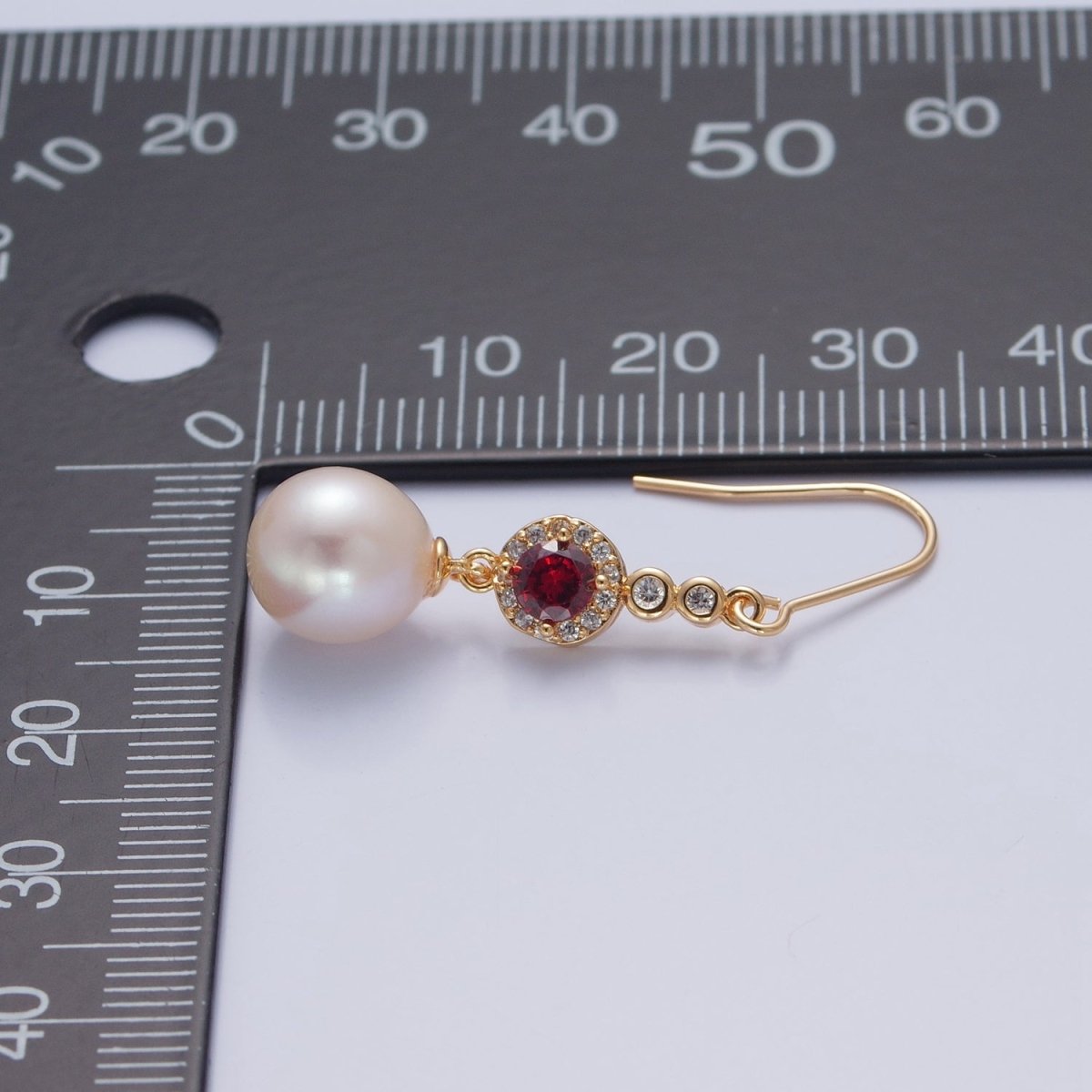 Pearl Drop Earring, Classic Style, Sterling Earring, French Hook V-377 - DLUXCA