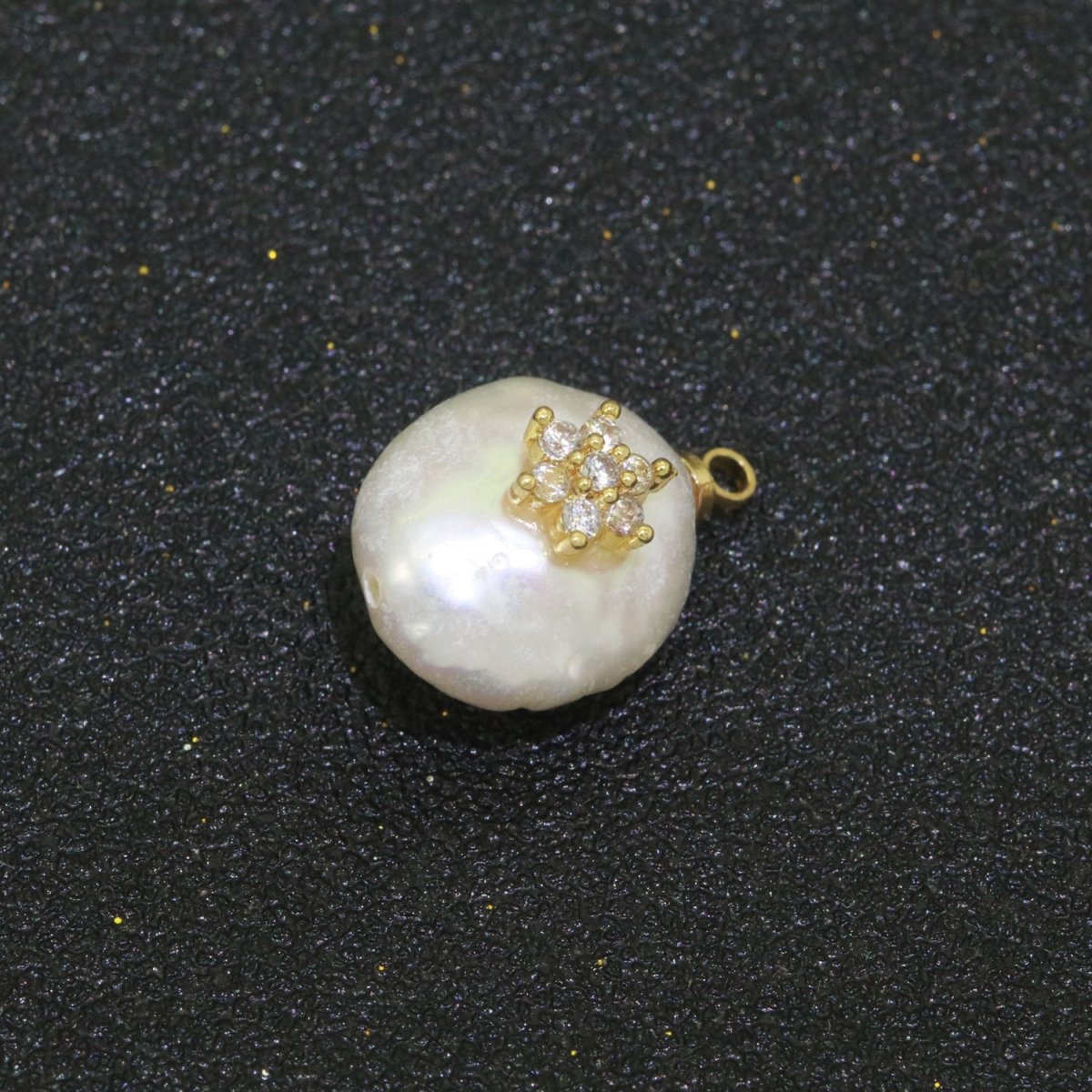 Pearl Gold Evil Eye Charm, Bee, Thunder, Weed, Star Charm Dainty Pear Freeform Pearl Jewelry for Amulet Pendant Jewelry Supply P-1826 P-1827 - DLUXCA