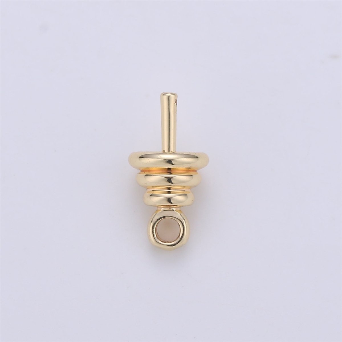 Pendant Bails Top Cup Drilled Pin Pendant Connector Beads cap for DIY Jewelry Making K-210 - DLUXCA