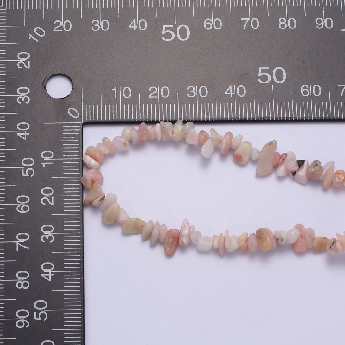 Pink Opal Beaded Necklace - Chip Necklace Healing Crystals, Gemstone Necklace, Handmade Jewelry, Crystal Necklace | WA-631 Clearance Pricing - DLUXCA
