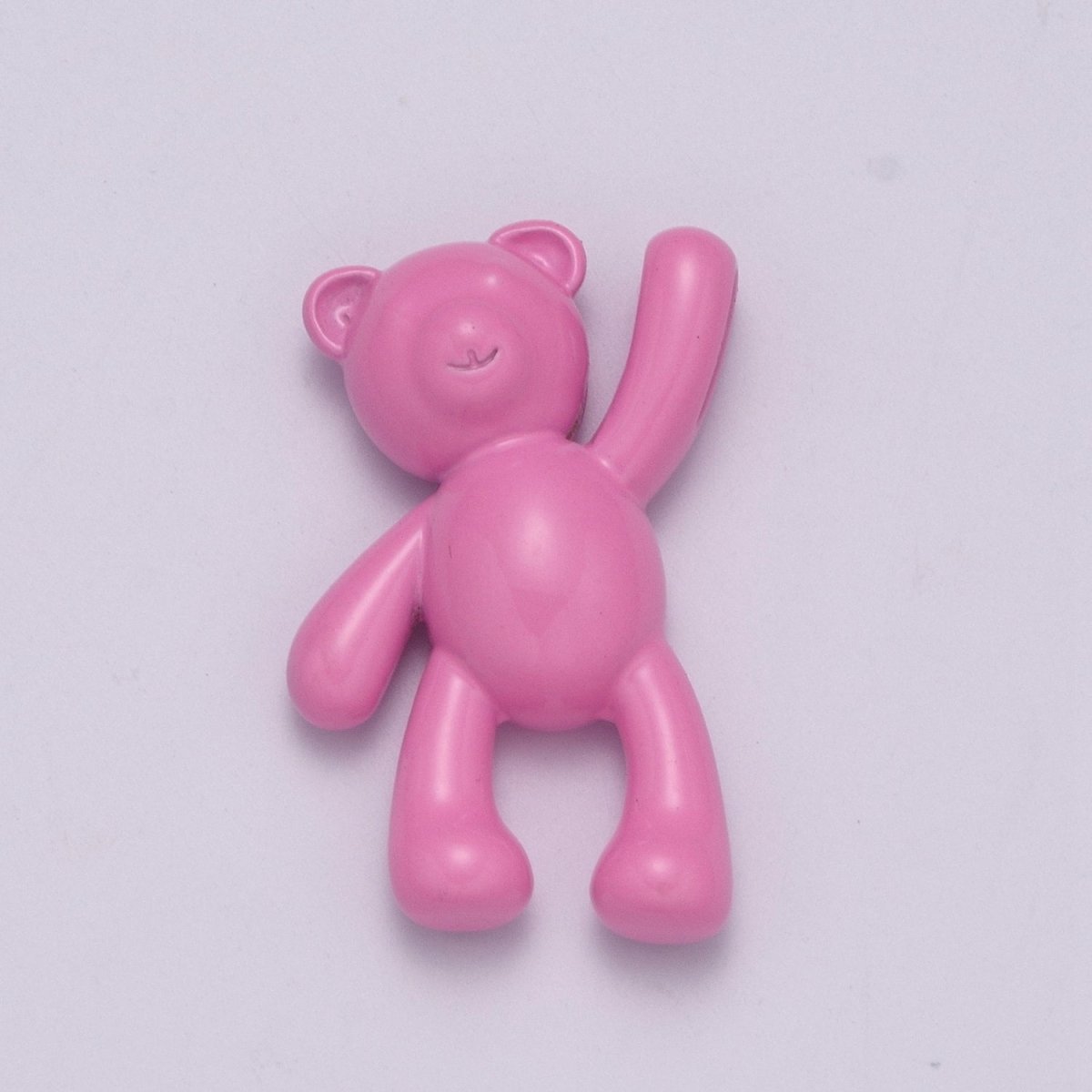 Pink Teddy Bear Charm Dangle Pendant Hold My Hand Bear Hug Charm for Necklace Bracelet Earring Supply M-821 M-822 - DLUXCA