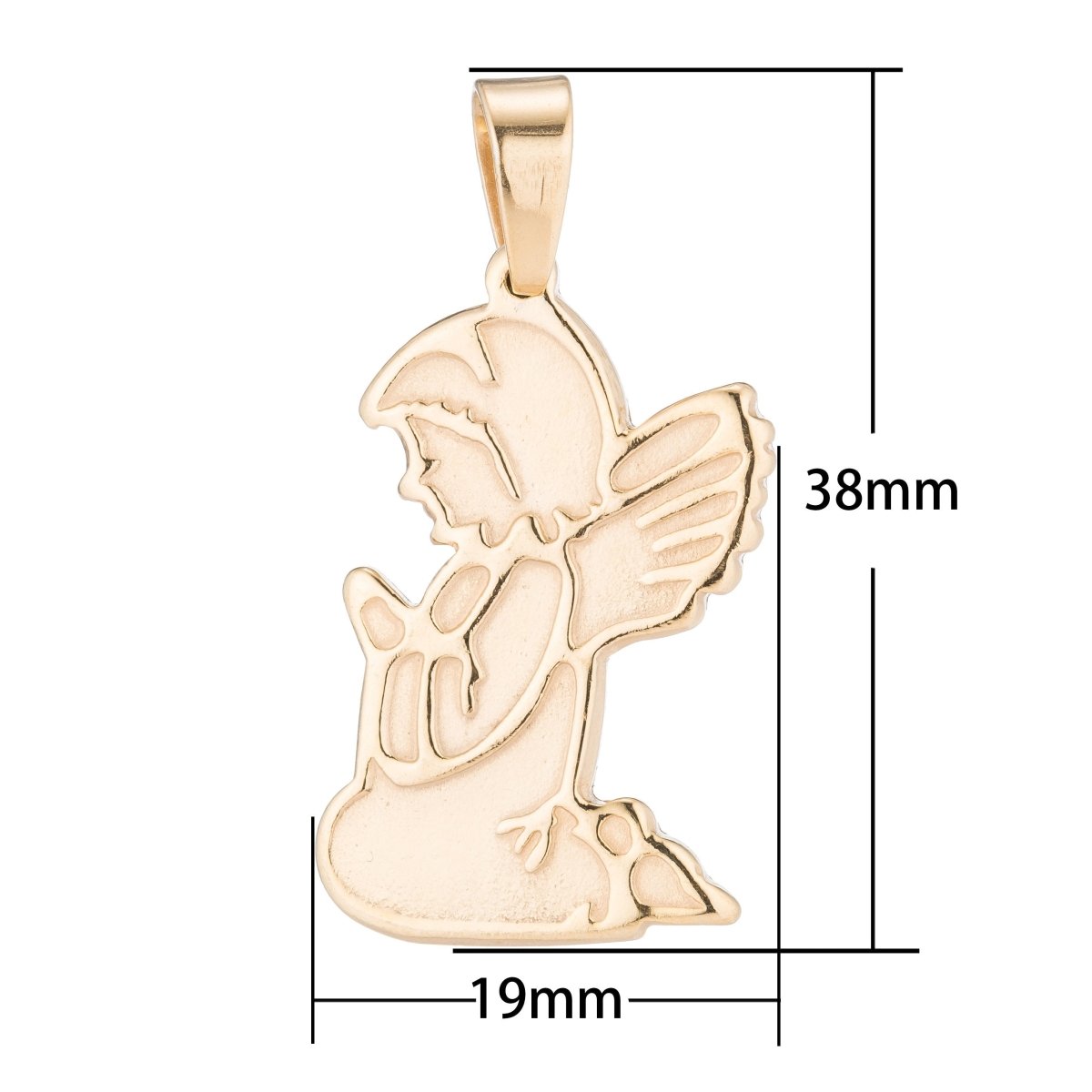 Praying Angel, Guardian Angel, Pray daughter, Protection, Heaven Necklace Pendant Charm Bead Bails Findings for Jewelry Making J-515 - DLUXCA