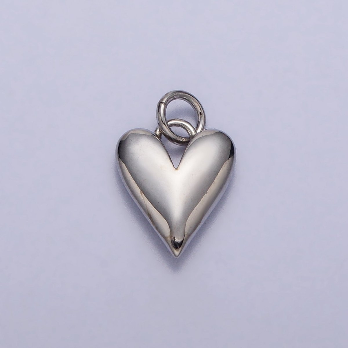 Puffed Heart Minimalist Valentine Add-On Charm in Gold & Silver | AC-305 AC-306 - DLUXCA