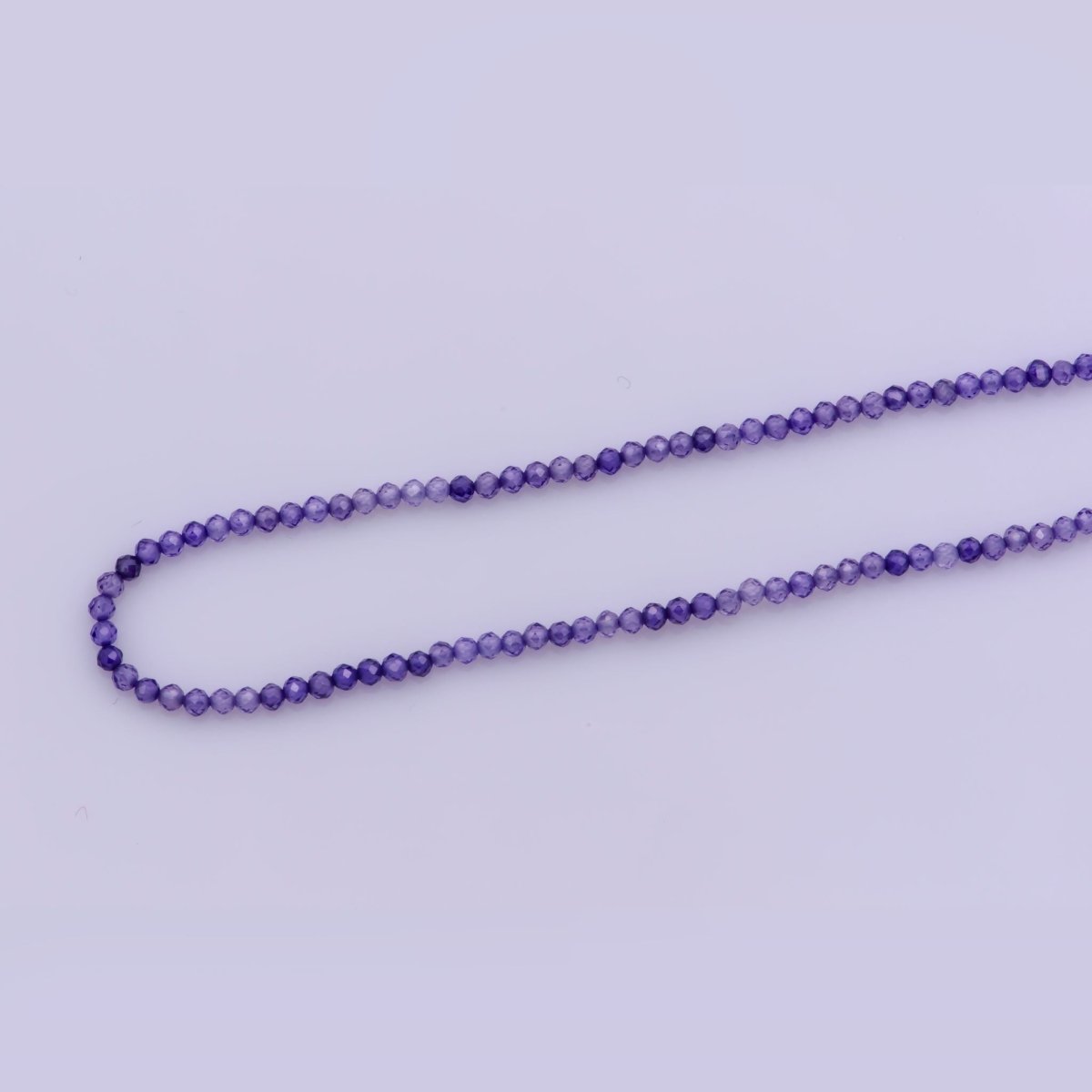 Purple Amethyst Necklace, Amethyst Bead Necklace, Amethyst Jewelry, Amethyst Crystal Necklace, Gemstone Necklace, Amethyst 17" Necklace | WA-323 Clearance Pricing - DLUXCA