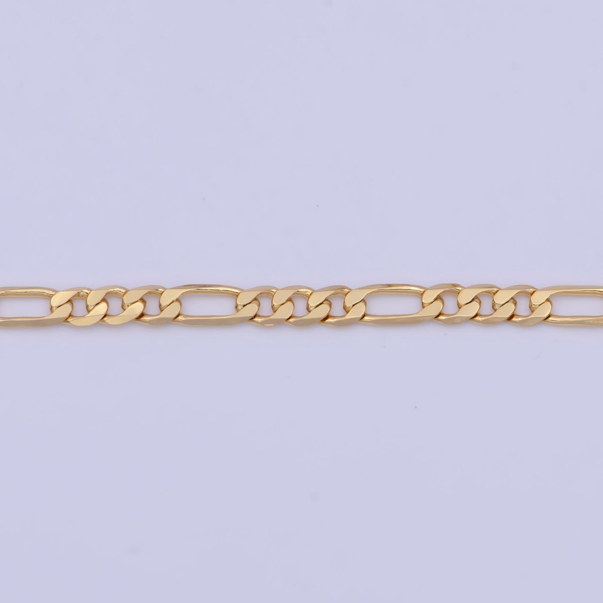 Ready to Use Gold Filled Figaro Necklace Chain, Layering Figaro Chain, Dainty 3.3mm Figaro Necklace w/Lobster Clasps | WA-1363 WA-1407 WA-1408 Clearance Pricing - DLUXCA