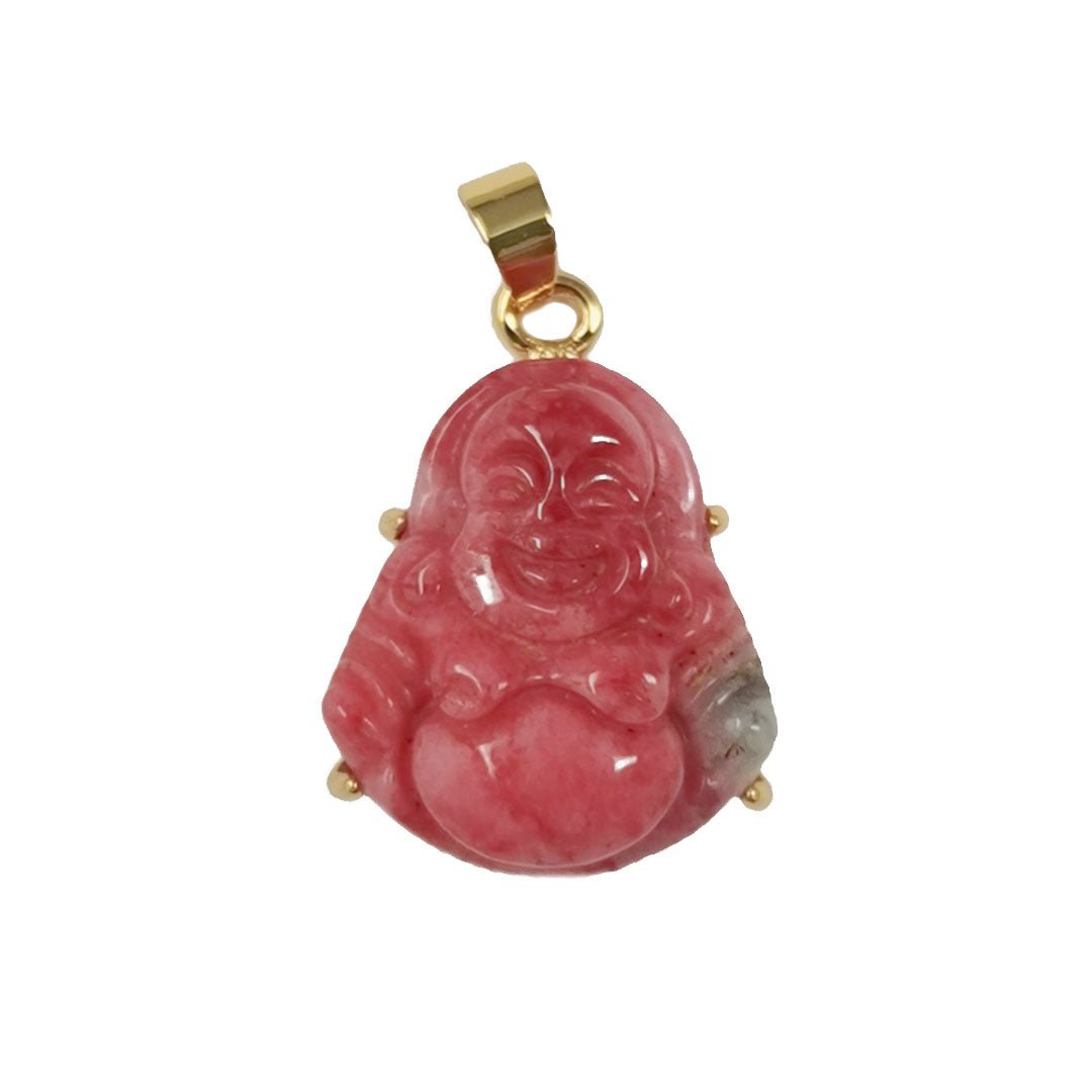 Red Buddha Jade Gold Filled O-169 - DLUXCA