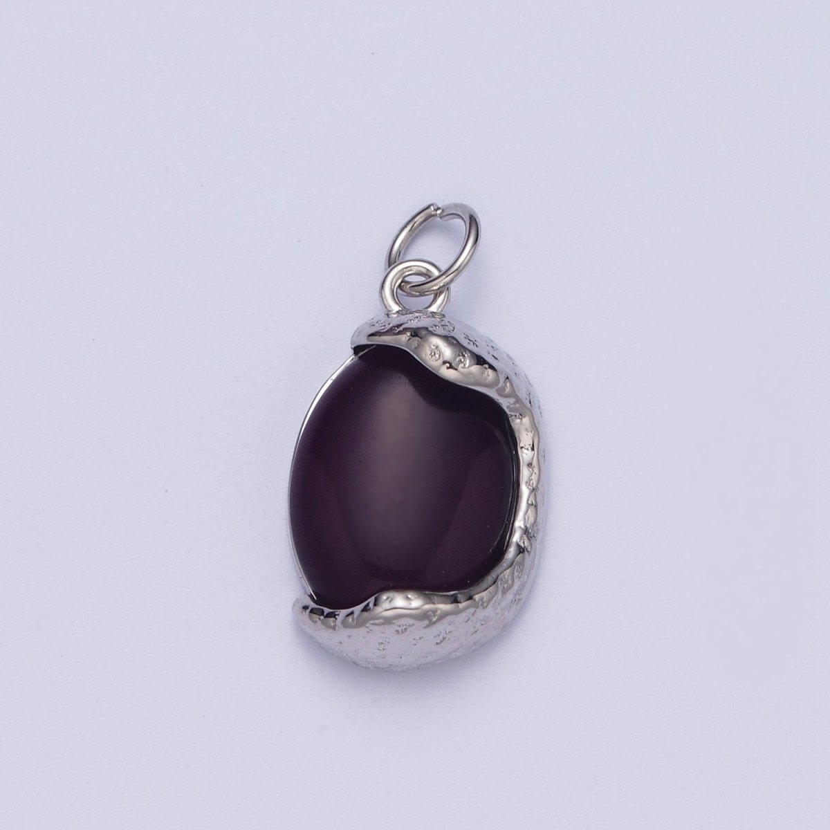 Red, Purple, Turquoise Cats Eye Stone Gold & Silver Egg Charm | A-184 A-198 A-212 C-157 C-167 C-179 - DLUXCA