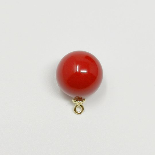 Red shell pearl 12mm round shell pearls Beads Charm, AAA grade shell pearl beads, loose pearl beads for jewelry making Supply P-1578 - DLUXCA