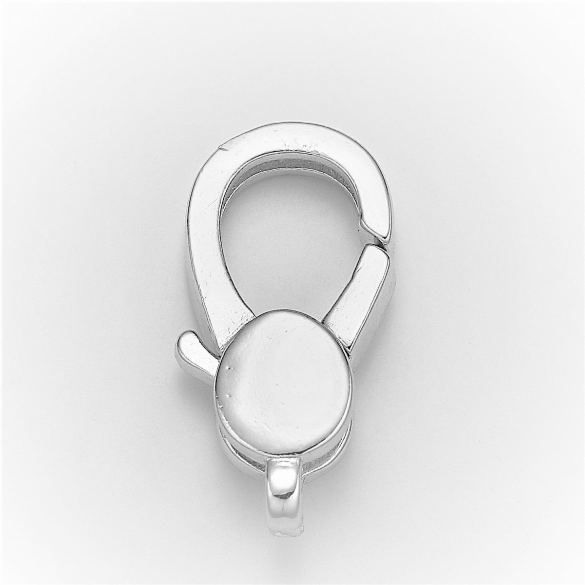 Rhodium Plated Oval Lobster Claw Clasps Jewelry Finding Closure Supply | K179 - DLUXCA