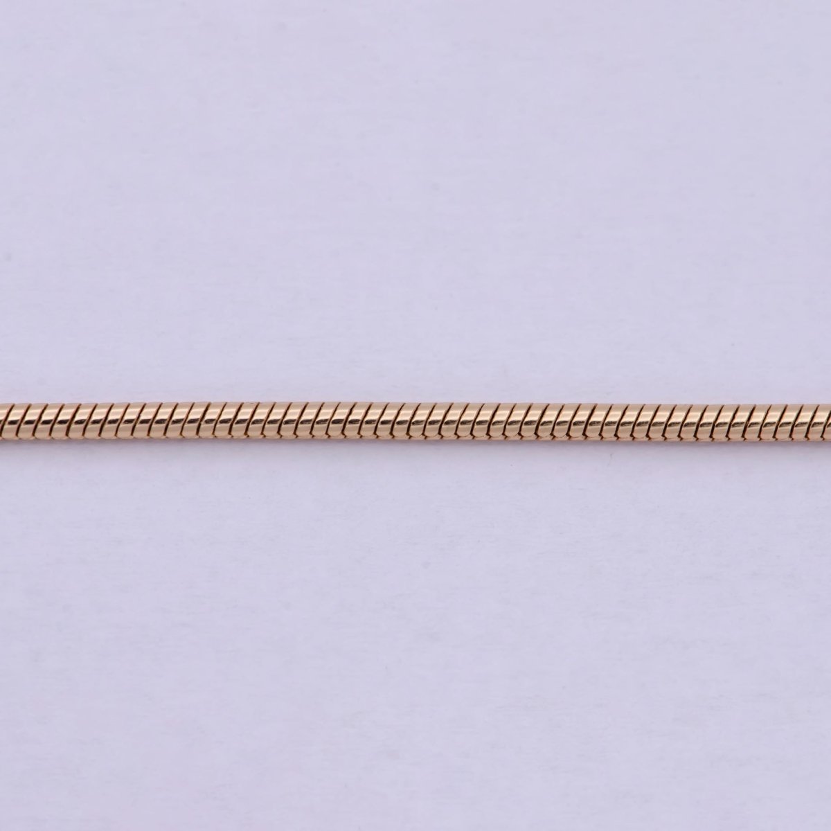Rose Gold Round Snake Chain Omega Necklace, 18K Gold Filled 1.8mm Width Finished Chain, Layering 19.7 Inch Omega Necklace with Lobster Clasps | WA-618 Clearance Pricing - DLUXCA