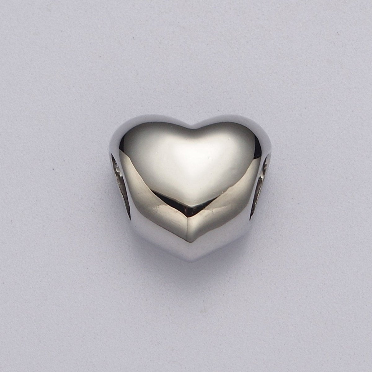 Rose Gold / Silver / Black Heart Spacer Beads, Heart Shape Spacer Charms Big Hole Bead High Quality Beads B-182 B-183 B-184 - DLUXCA