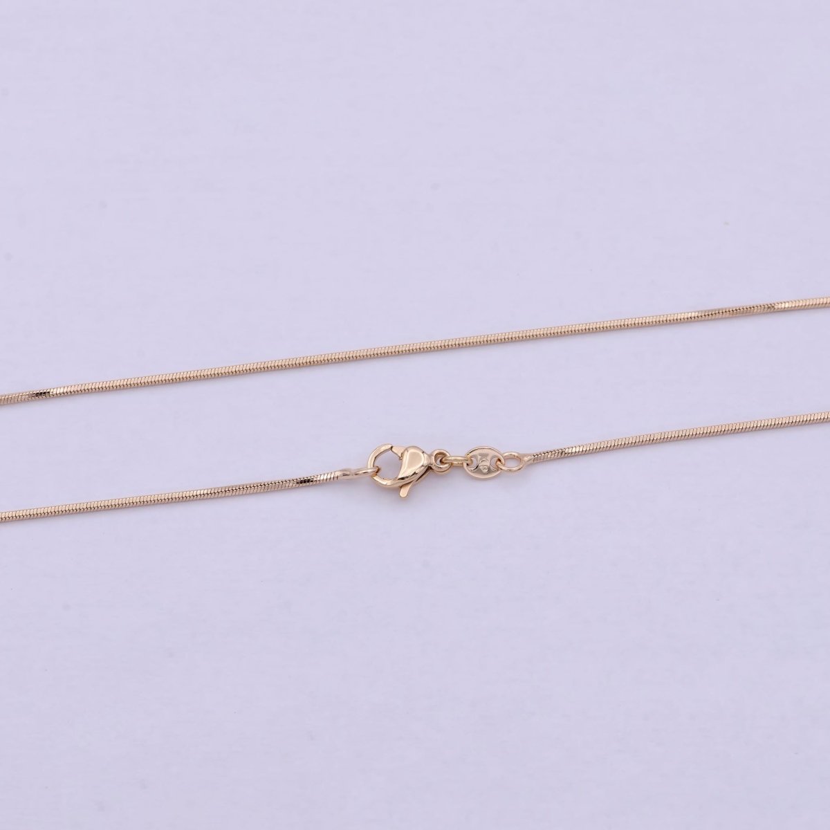 Rose Gold Snake Chain Rose Gold Plated Cocoon Finished Chain, 20 Inches Layering Necklace with Lobster Clasps | WA-614 Clearance Pricing - DLUXCA