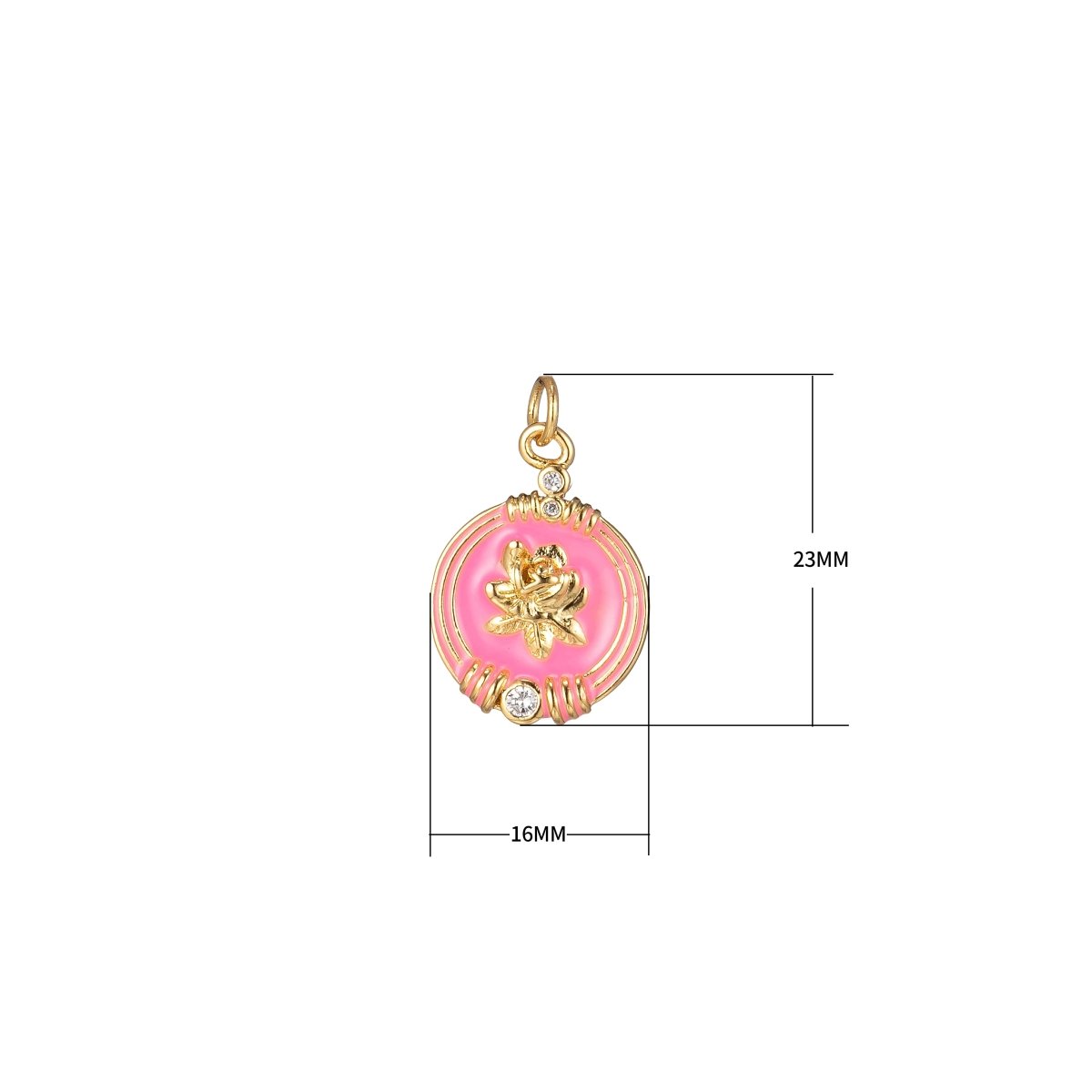 Round Charm for Mother Mom Rose Flower Petal for Necklace Bracelet Earring Supply M-245-M-246 - DLUXCA