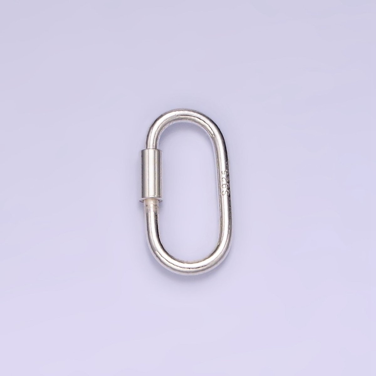 S925 Sterling Silver 10mm Carabiner Clasps Findings | SL-487 - DLUXCA