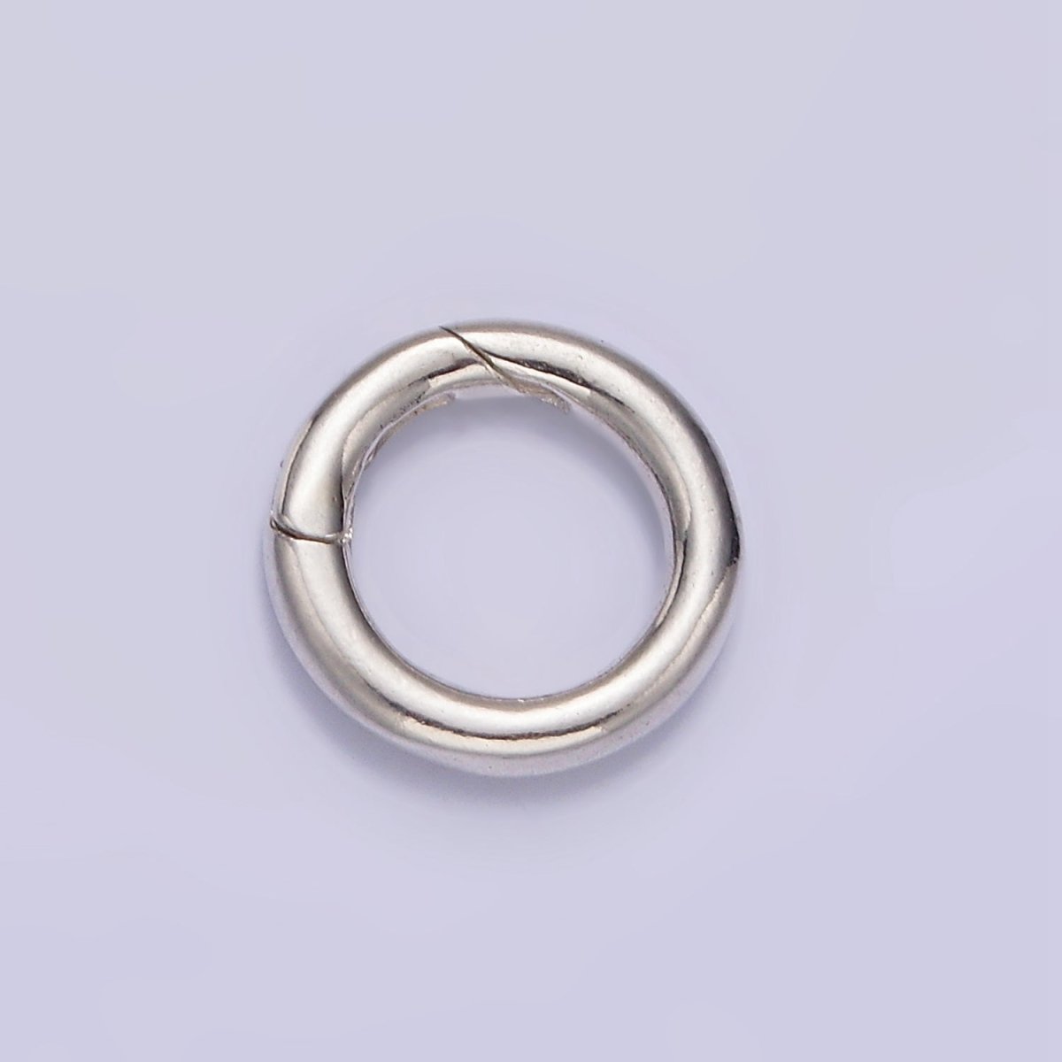 S925 Sterling Silver 12mm Round Push Spring Gate Jewelry Supply | SL-371 - DLUXCA