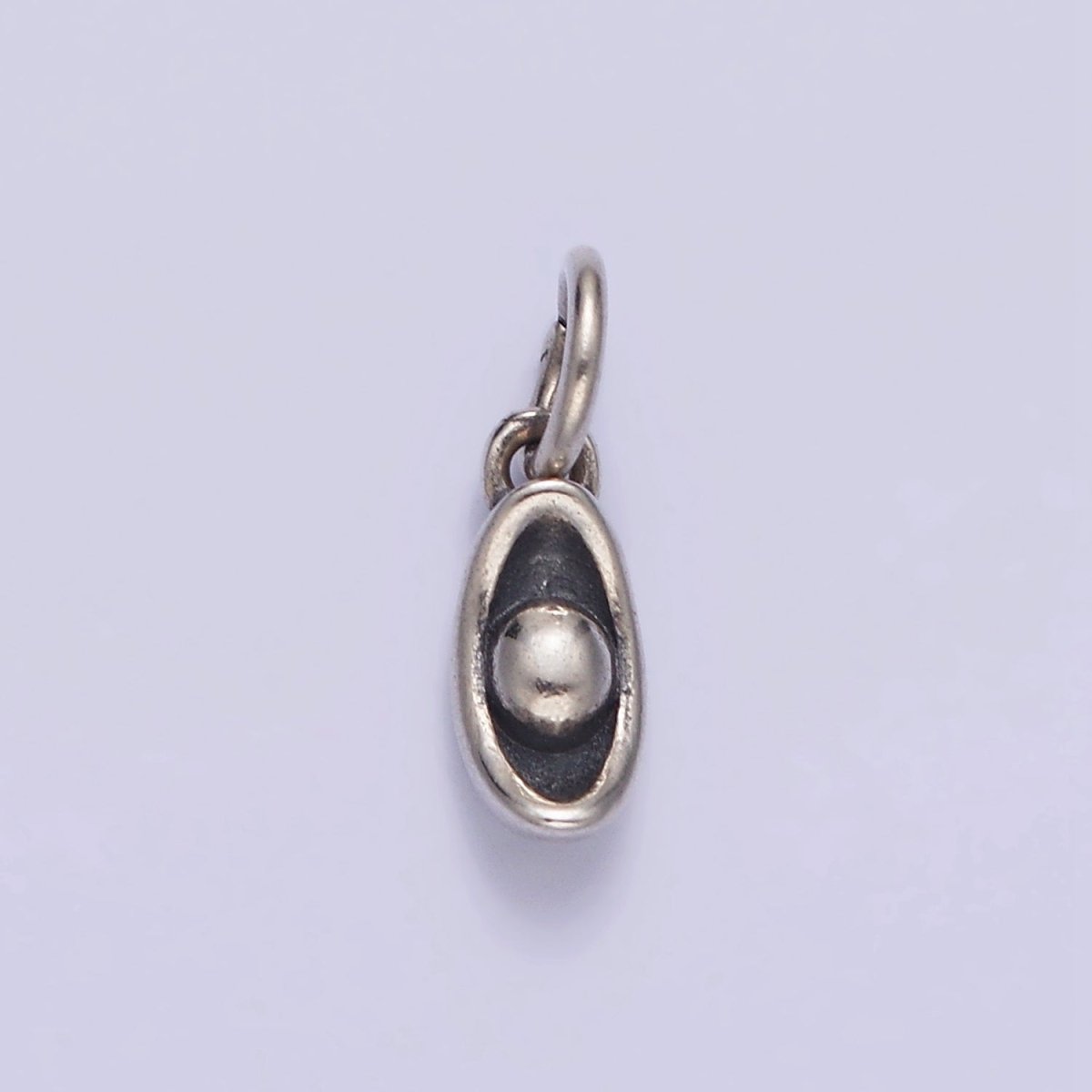S925 Sterling Silver 14mm Pea Plant Nature Add-On Charm | SL-378 - DLUXCA