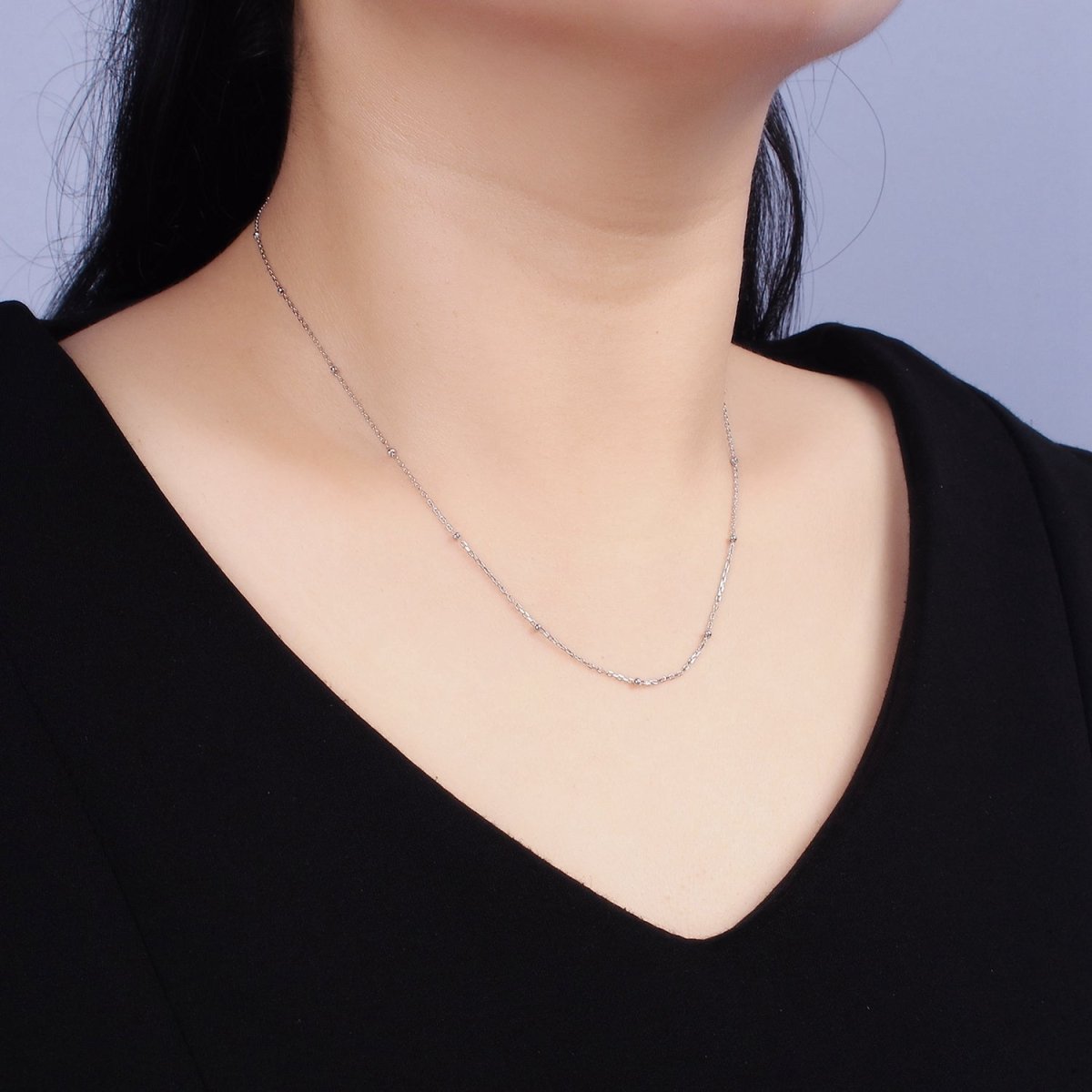 Satellite Chain Necklace 1.5mm Sterling Silver Satellite Chain Necklace 1.5mm Sterling Silver