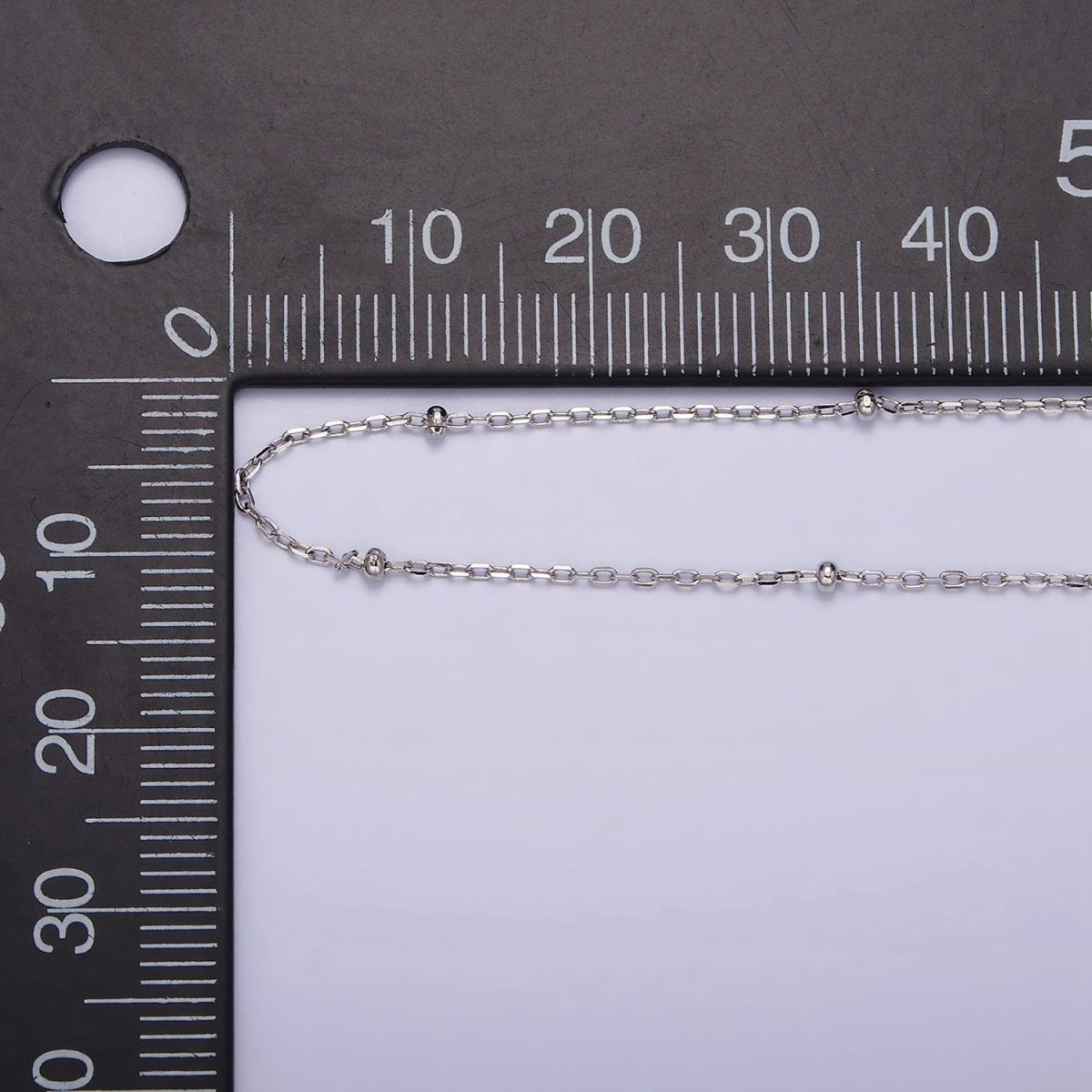 S925 Sterling Silver 1.5mm Dainty Satellite Chain 15.35 Inch Chain Choker Necklace | WA-1971 Clearance Pricing - DLUXCA