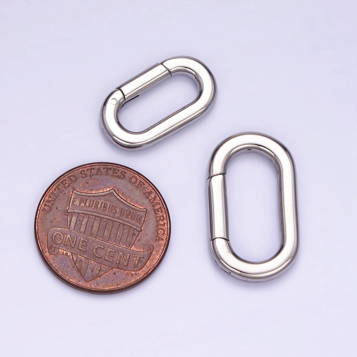 S925 Sterling Silver 18mm, 22mm Oblong Spring Gate Findings | SL-488 SL-489 - DLUXCA