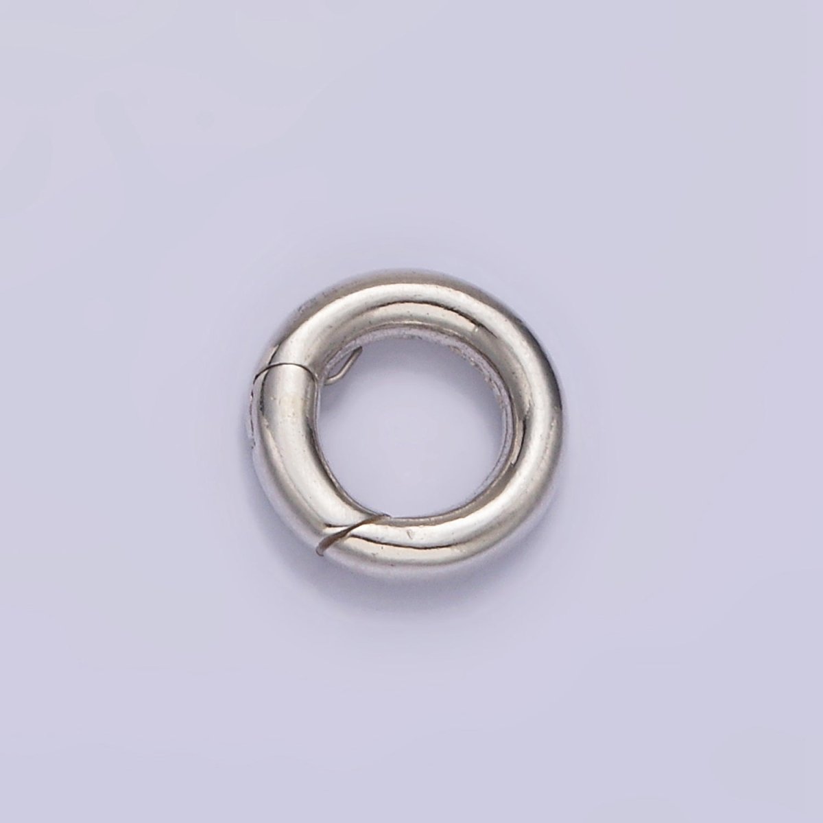 S925 Sterling Silver 9.5mm Round Push Spring Gate Jewelry Supply | SL-374 - DLUXCA
