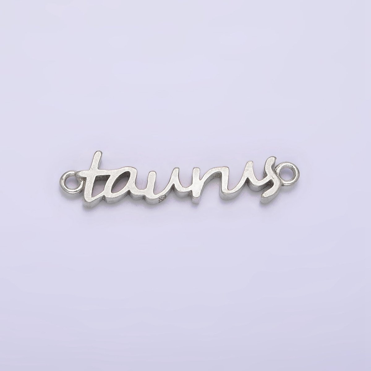 S925 Sterling Silver Birth Zodiac Astrology Cursive Script Link Personalized Charm Connector | A1223~A1228 - DLUXCA