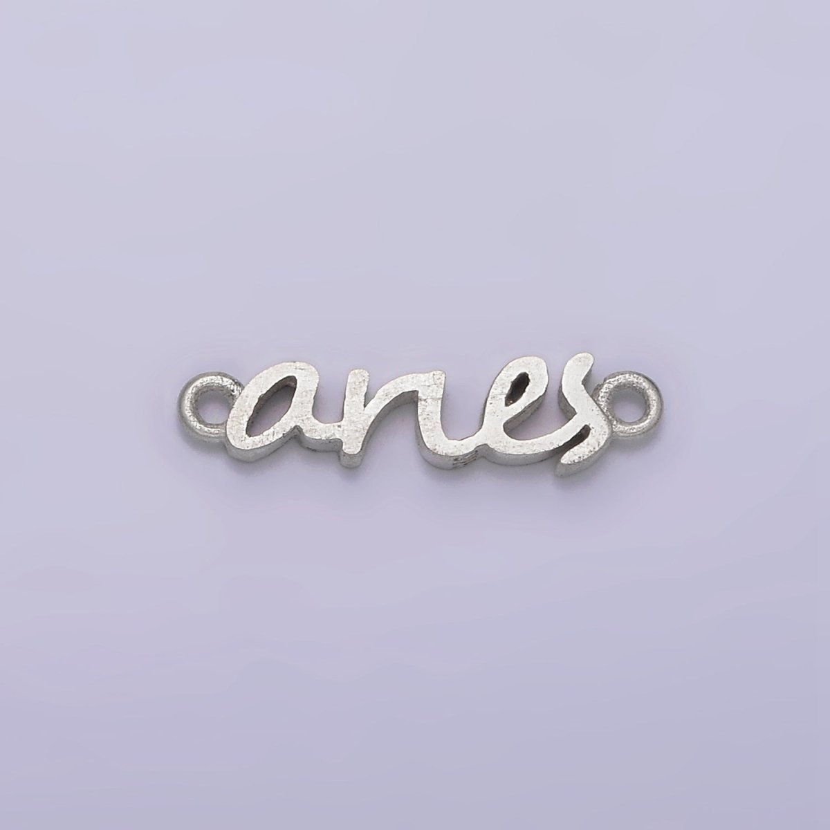 S925 Sterling Silver Birth Zodiac Astrology Cursive Script Link Personalized Charm Connector | A1223~A1228 - DLUXCA