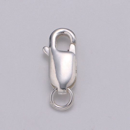 S925 Sterling Silver Oval Straight Lobster Claw Clasp Silver findings Clasp for Bracelet Necklaces Anklet Jewelry Supply Component SL-239~SL-243 - DLUXCA